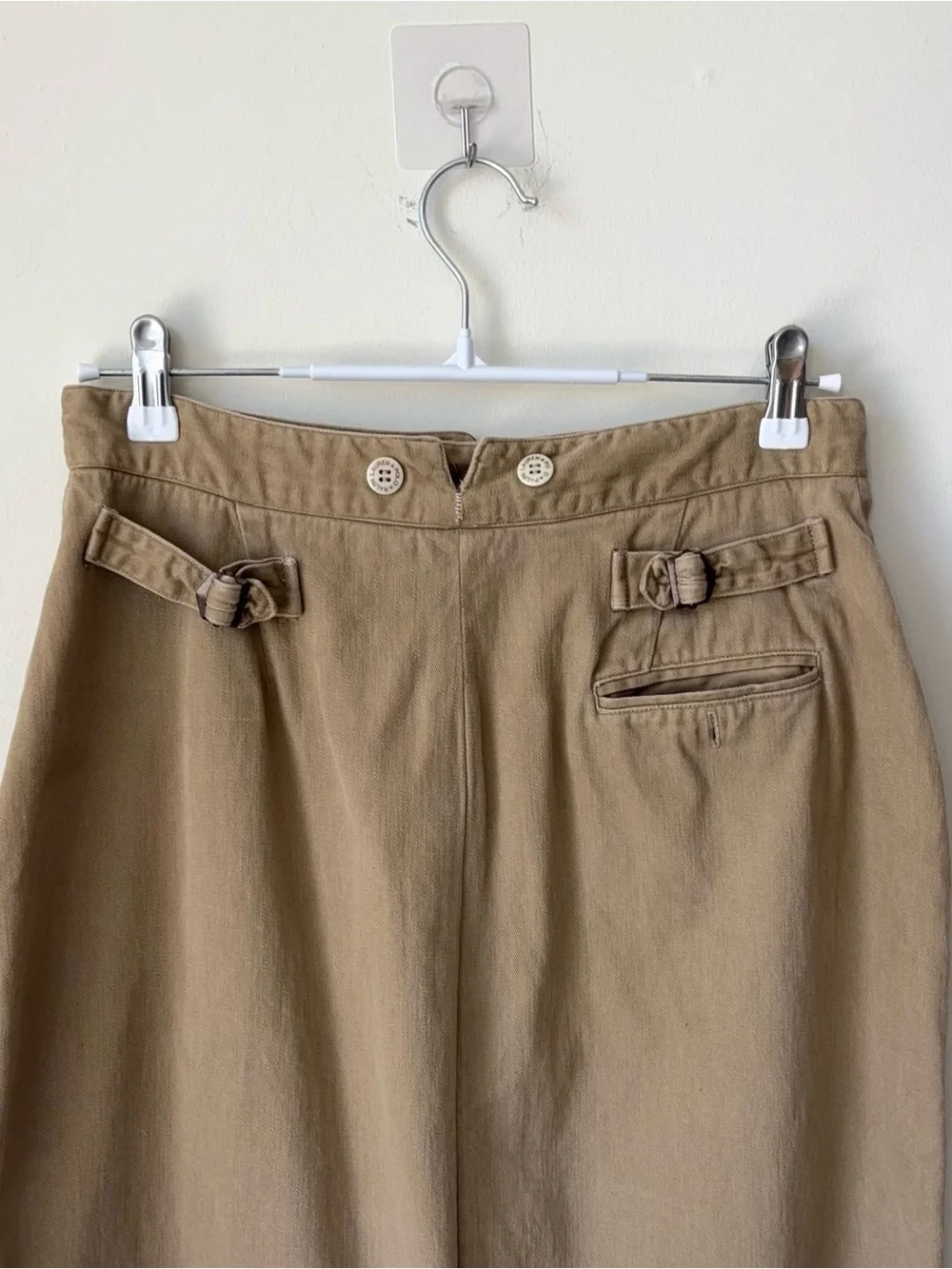 Vintage Ralph Lauren Country Khaki Skirt Size 12 Cotton Twill MiUSA Maxi Pencil